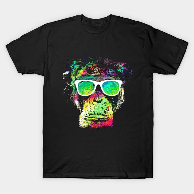 Technicolor Monkey T-Shirt by clingcling